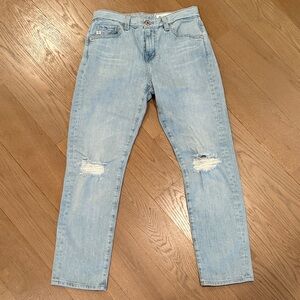 AG cropped distressed jeans
